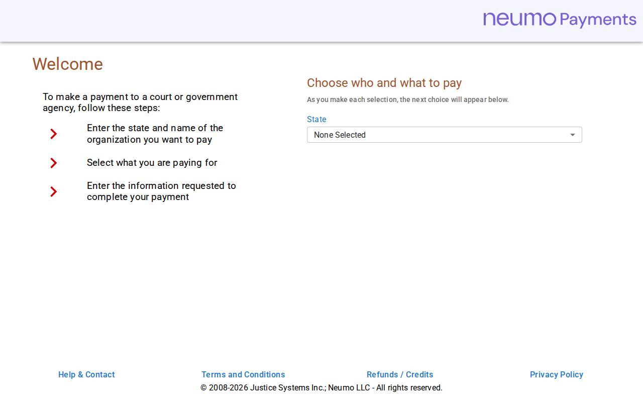 Officially linked CitePayUSA selector for Roswell Chaves County traffic warrant records