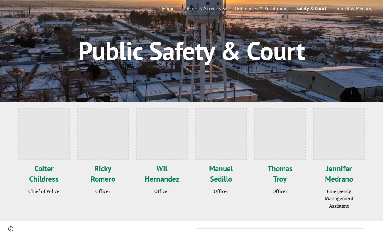 Hagerman public safety and municipal court page for Hagerman warrant records